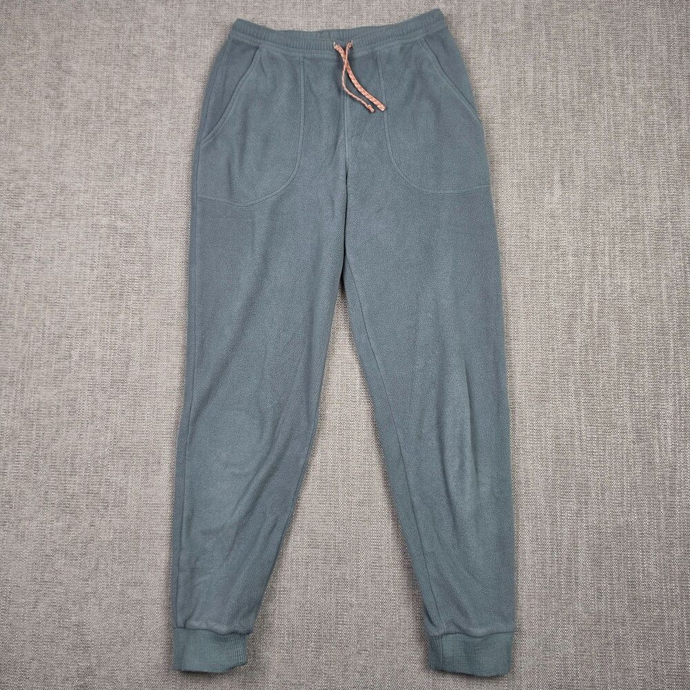 Patagonia Kids Synchilla Fleece Joggers Size L 12 Blue Orange Pocket Sweatpants